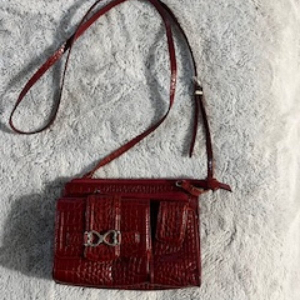 Brighton Red Small Leather Crossbody Bag